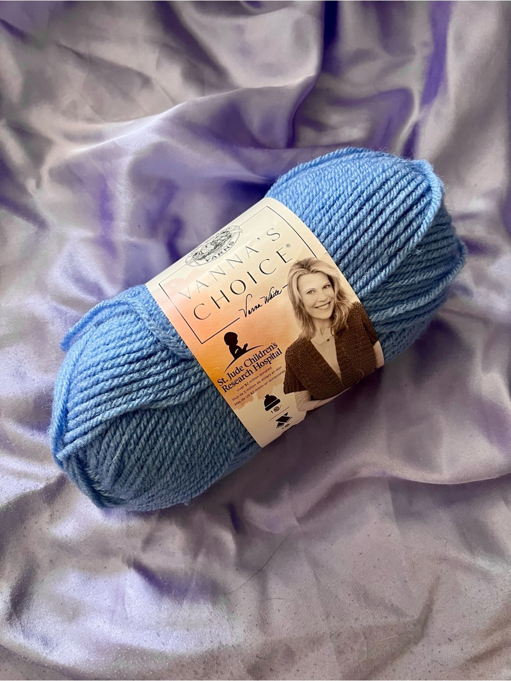 Vanna’s Choice Soft Sky Blue Acrylic Yarn -